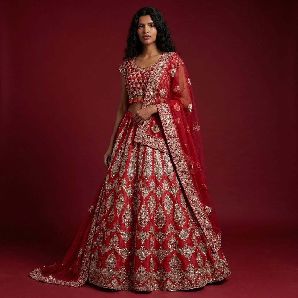 JMS Studio bridal lehenga campaign shot