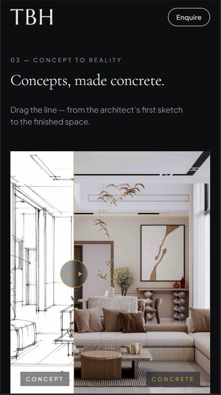 TBH Studio, concept build